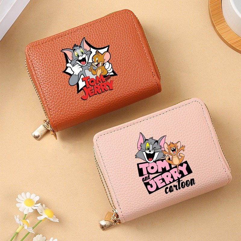 Party Favor Bag - トムとジェリーかわいいカードホルダー財布漫画アニメ柄プリント財布女性男性ポータブル大容量財布パーティーギフト