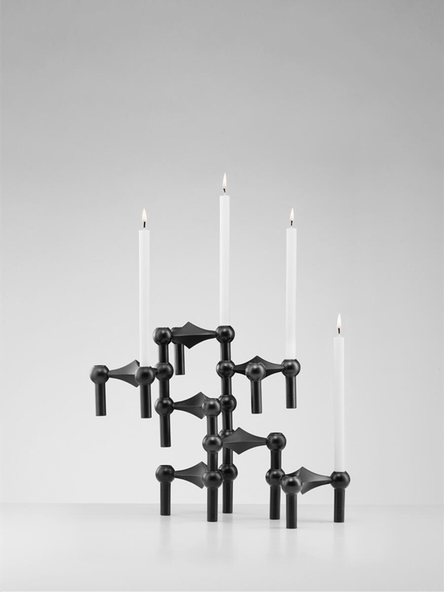 Centerpiece Stick - 金属分子構造キャンドルホルダー黒燭台センターピースリビングルームの装飾ギフトホームデコレ燭台