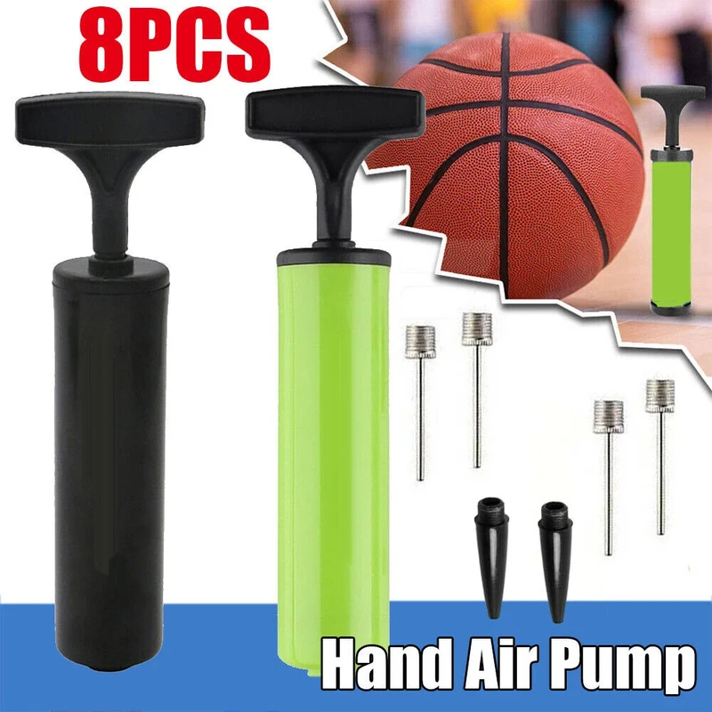 Balloon Pump Hand - 8 個ポータブルボールポンプセット柔軟なパンツバレーボールサッカーバスケットボール針ハンドエアポンプ耐久性のあるバルーンボールインフレート