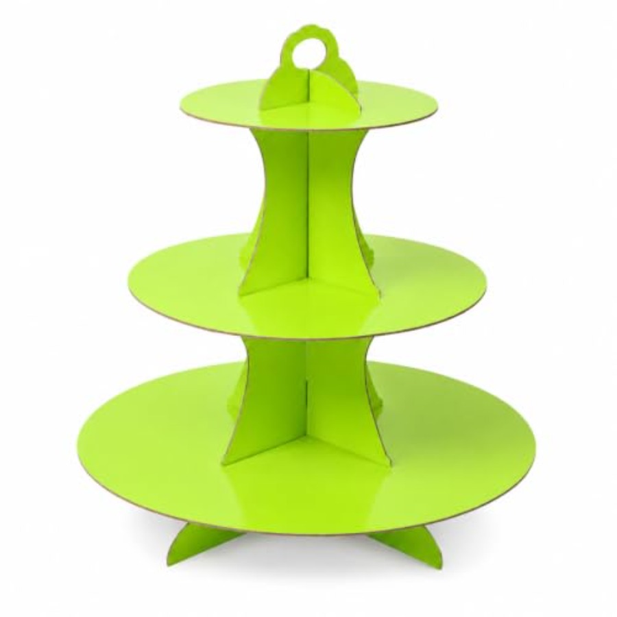 Cupcake Stand Tier - カップケーキスタンド 3段カップケーキタワースタンド 段ボール製カップケーキスタンド ディスプレイ用使い捨てデザートスタンド パーティー用タイカップケーキスタンド ティー