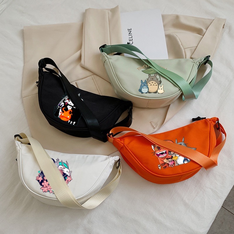 Party Favor Bag - トトロクロスボディバッグ女性用かわいい漫画アニメパターンプリントショルダーバッグユニセックス大容量ポータブルバックパックパーティーギフト