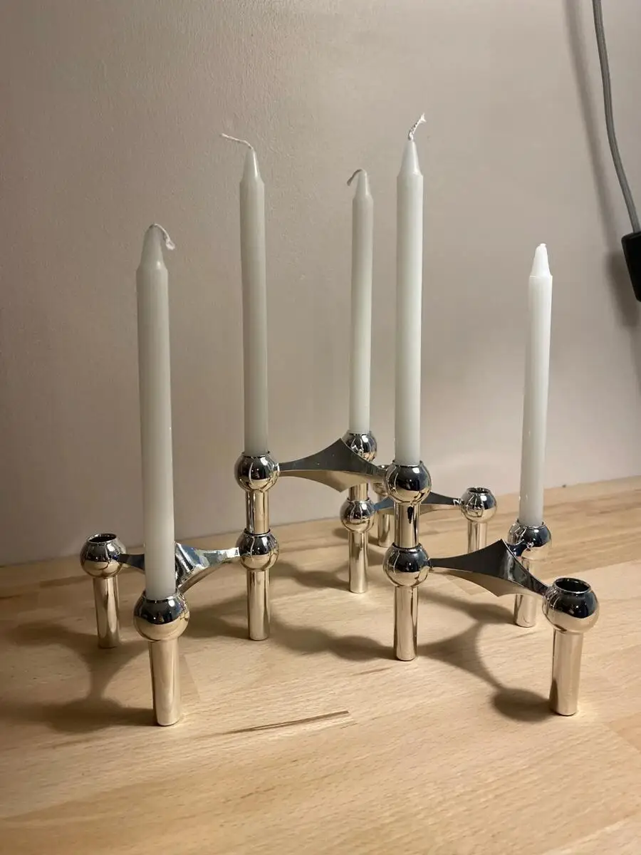Centerpiece Stick - 金属キャンドルホルダー北欧分子構造ゴールド燭台目玉リビングルームの装飾ギフトホームデコ燭台