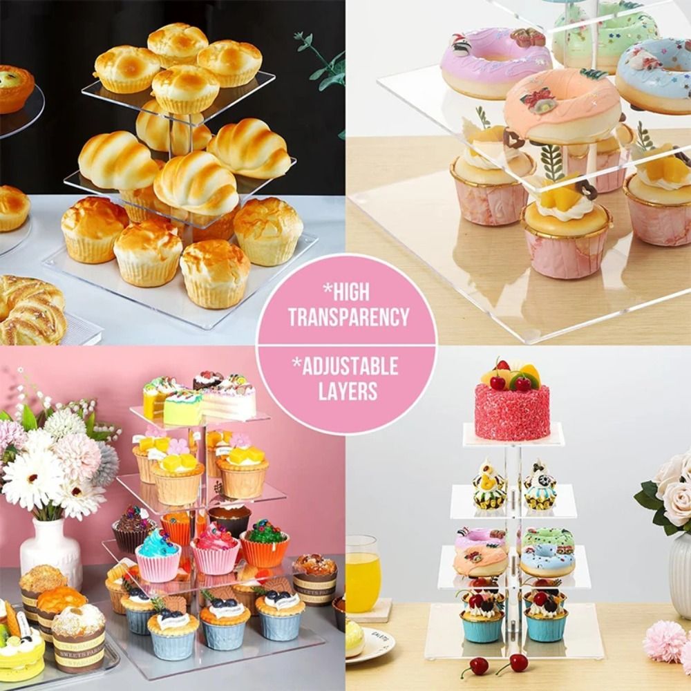 透明アクリルカップケーキスタンド、取り外し可能なデザイン、3 - Cupcake Stand Tier のレビューと価格