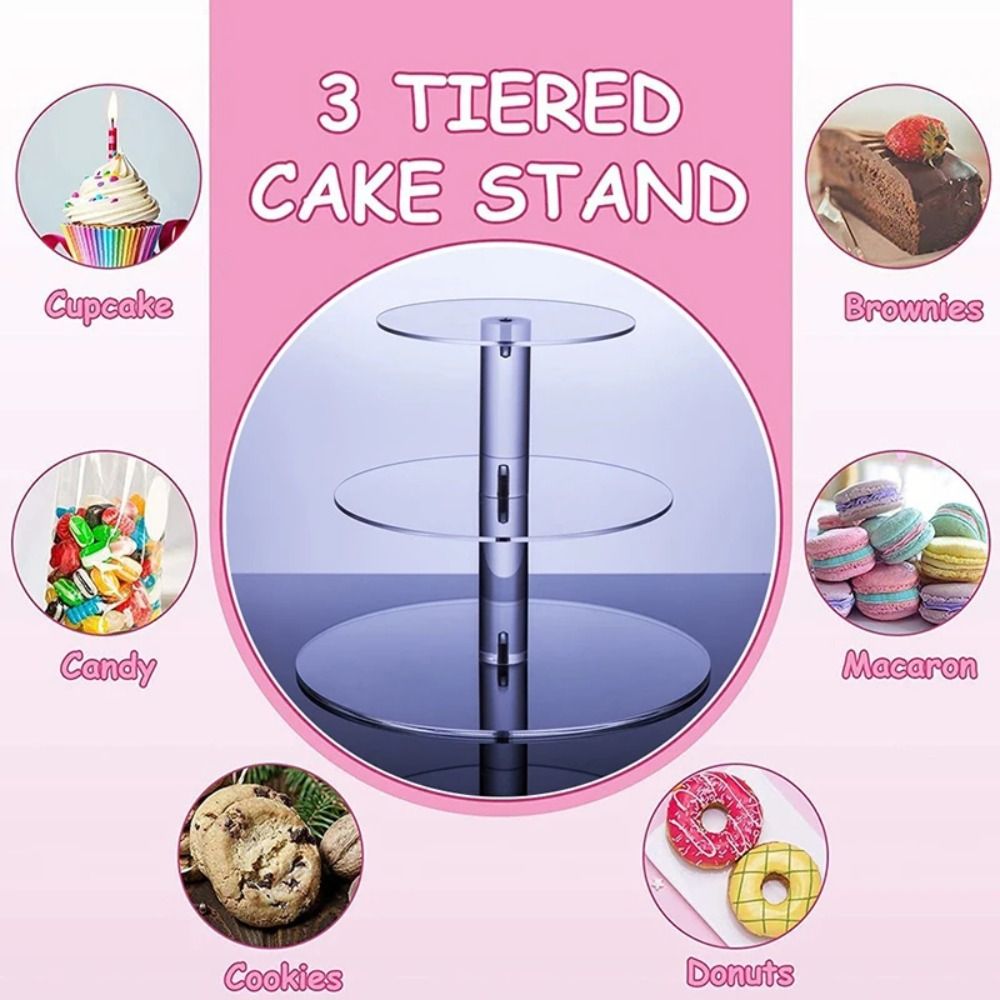 透明アクリルカップケーキスタンド、取り外し可能なデザイン、3 - Cupcake Stand Tier のレビューと価格