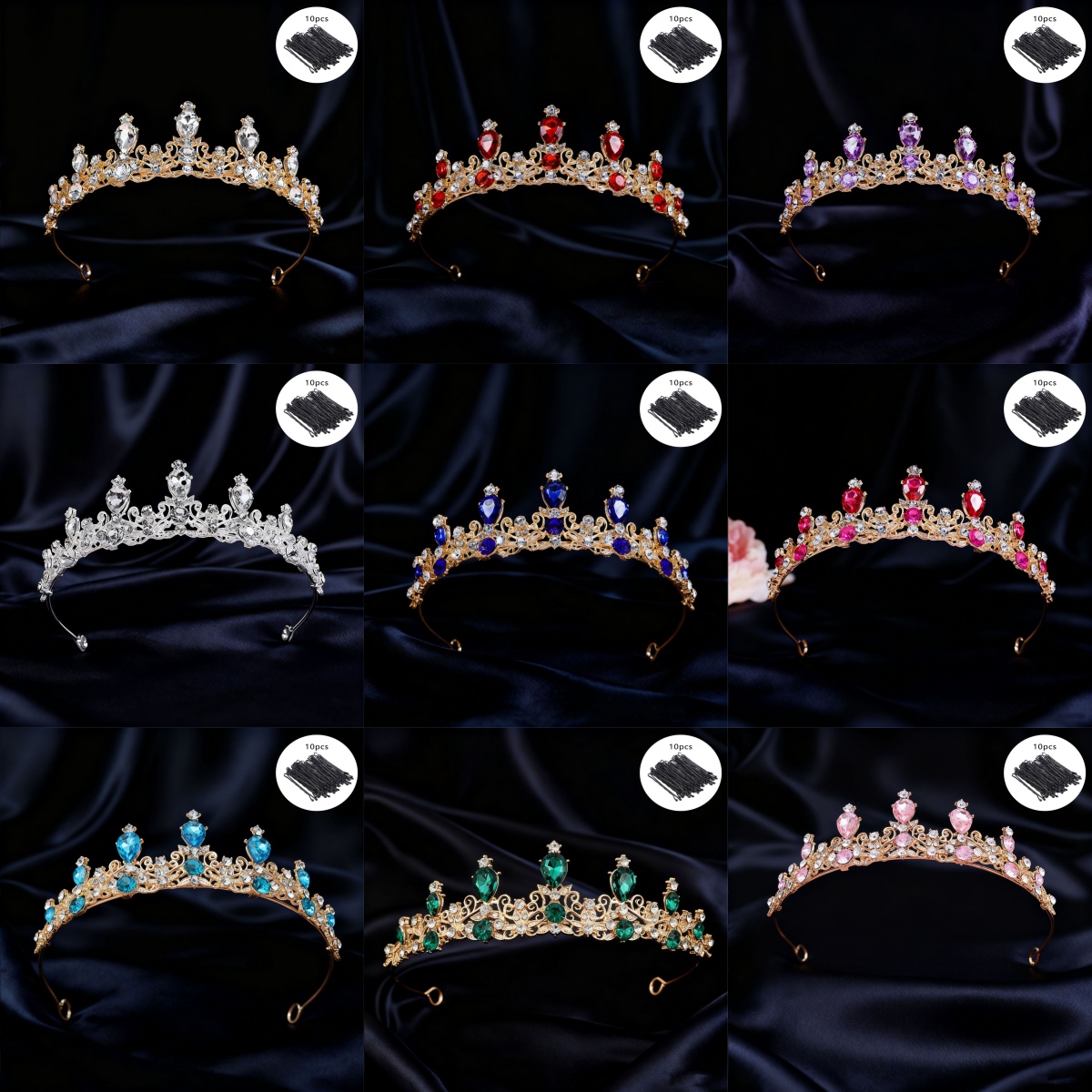 ブライダルティアラ ヴィンテージスクロールラインストーンクイ - Event & Party Supply Photos のレビューと価格