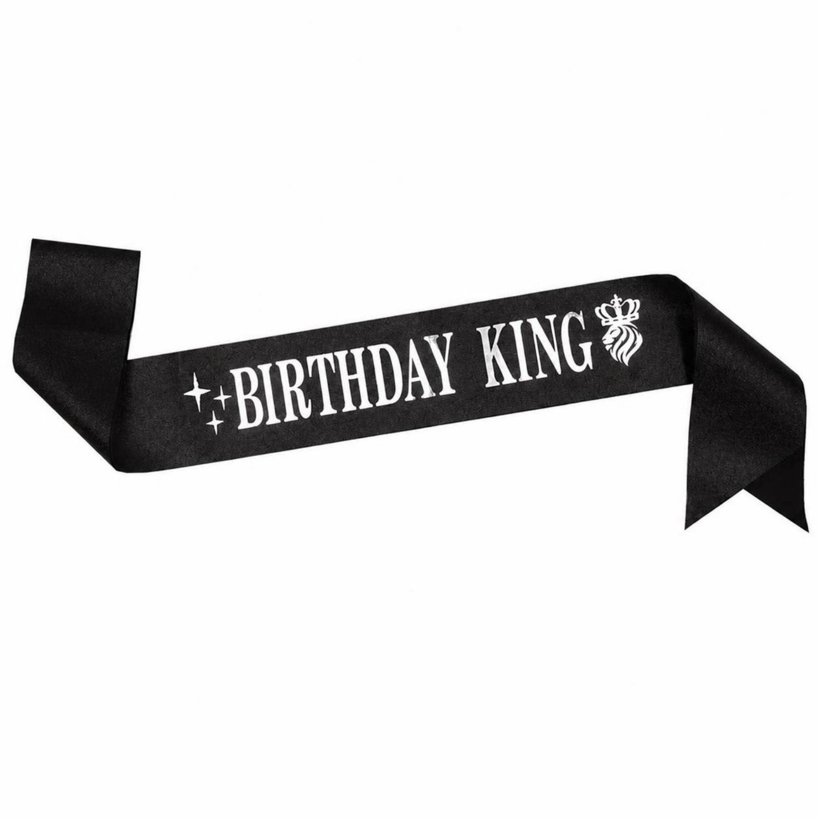 バースデーキングパーティー用クラウン グリッターファブリック - Birthday Sash Glitter のレビューと価格