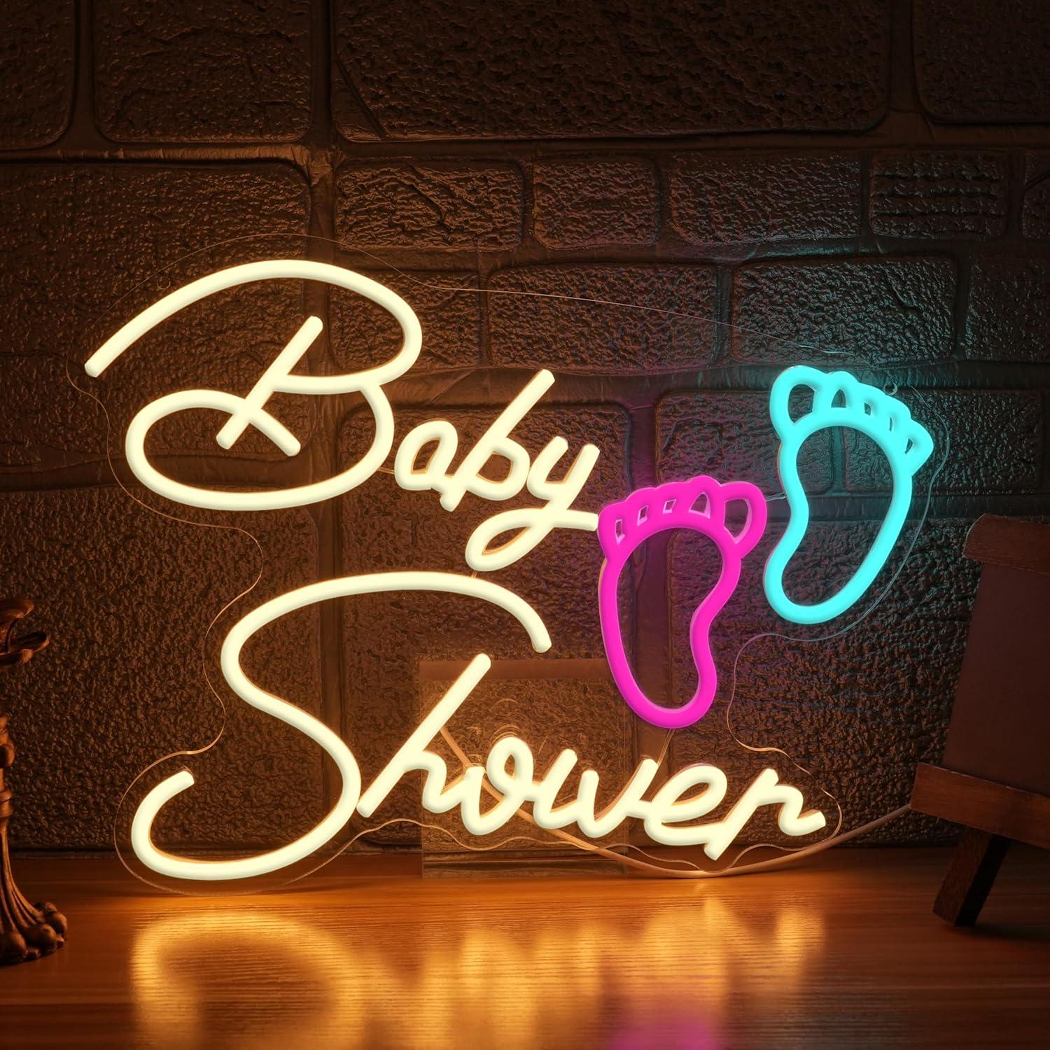 ベビーシャワーネオンサイン「Oh Baby」USB調光式LE - Neon Sign Party のレビューと価格