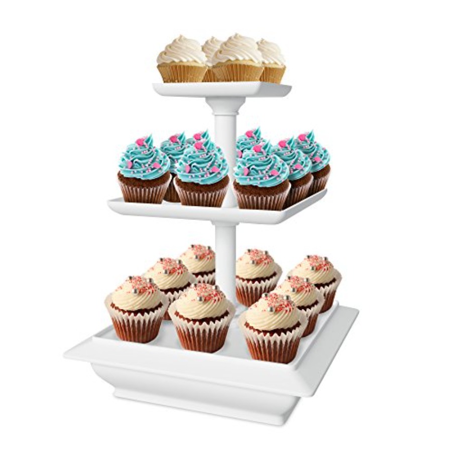 3段カップケーキスタンド - 誕生日、ティーパーティー、結婚 - Cupcake Stand Tier のレビューと価格