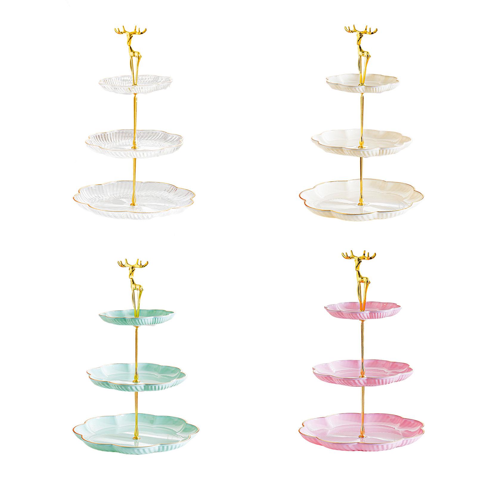 3段カップケーキスタンド クッキートレイラック ゴールドトリ - Cupcake Stand Tier のレビューと価格