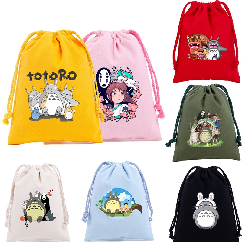 トトロ綿かわいい巾着ポケット小さなギフトバッグ漫画アニメグラ - Party Favor Bag のレビューと価格