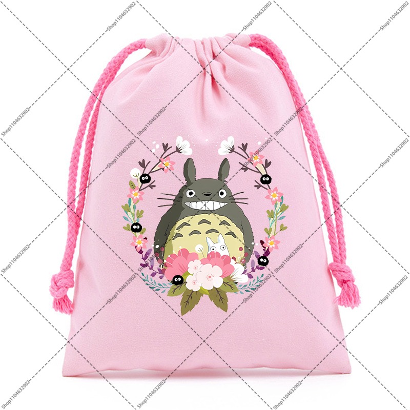 トトロ綿かわいい巾着ポケット小さなギフトバッグ漫画アニメグラ - Party Favor Bag のレビューと価格
