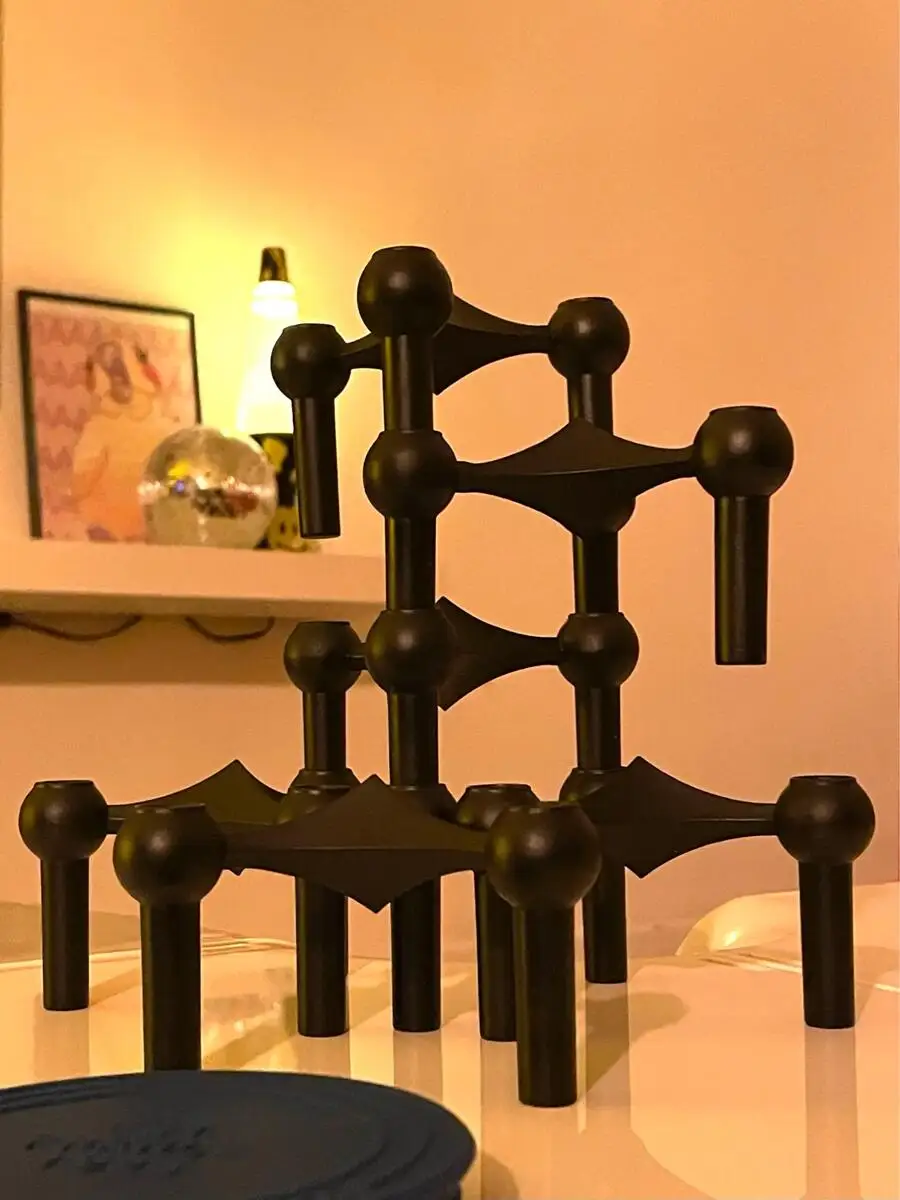金属キャンドルホルダー北欧分子構造ゴールド燭台目玉リビングル - Centerpiece Stick のレビューと価格