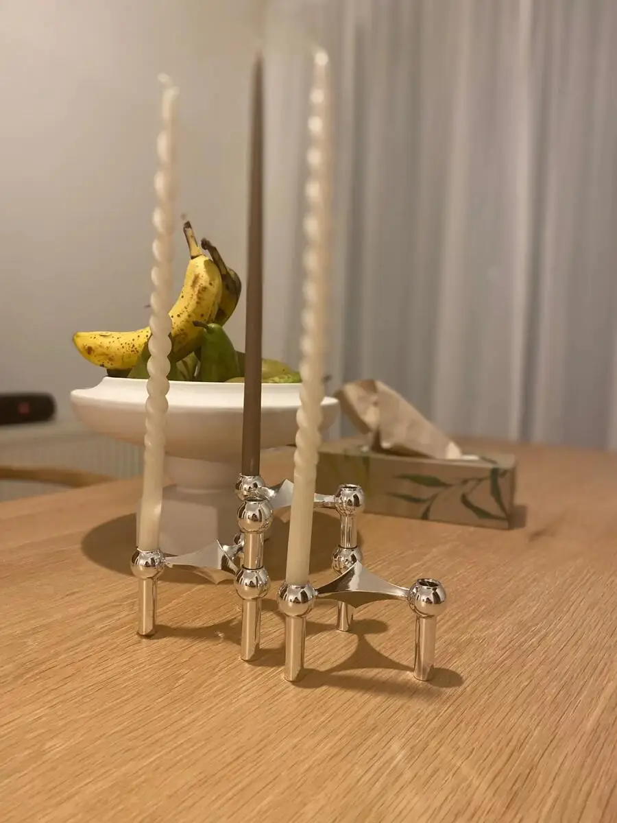 金属キャンドルホルダー北欧分子構造ゴールド燭台目玉リビングル - Centerpiece Stick のレビューと価格